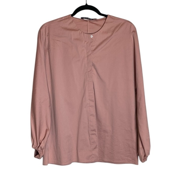 Zara mauve button-down top - Picture 1 of 6